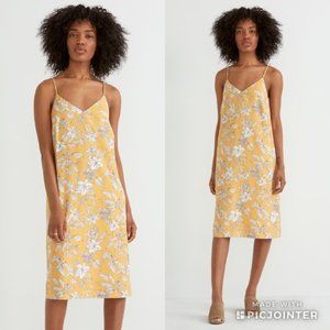 Frank and Oak - Mustard floral print midi dress